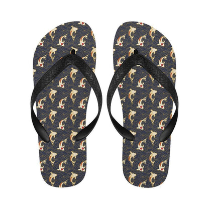 Koi Carp Japanese Design Themed Print Flip Flops-JTAMIGO.COM