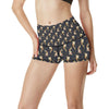 Koi Carp Japanese Design Themed Print High Waisted Spandex Shorts-JTAMIGO.COM