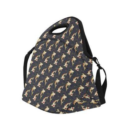 Koi Carp Japanese Design Themed Print Neoprene Lunch Bag (Model 1669)(Large)-JTAMIGO.COM