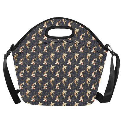 Koi Carp Japanese Design Themed Print Neoprene Lunch Bag (Model 1669)(Large)-JTAMIGO.COM