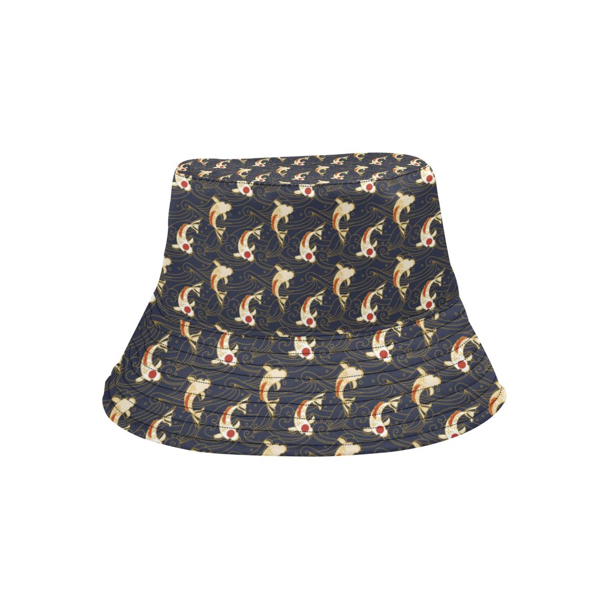 Koi Carp Japanese Design Themed Print Unisex Bucket Hat