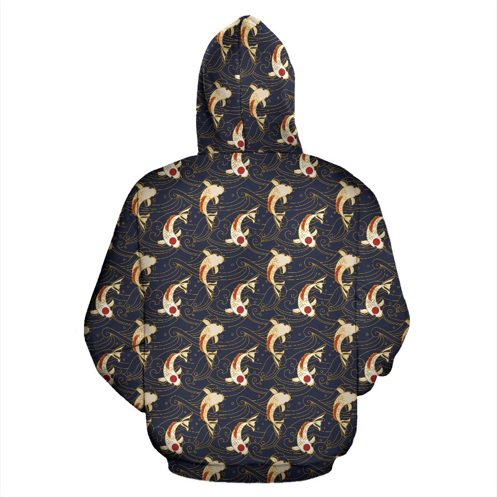 Koi Carp Japanese Design Themed Print Zip Up Hoodie