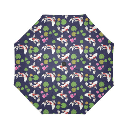 Koi Carp Pattern Design Themed Print Automatic Foldable Umbrella