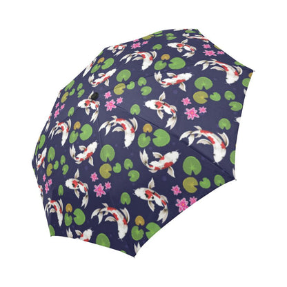 Koi Carp Pattern Design Themed Print Automatic Foldable Umbrella