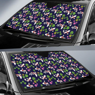 Koi Carp Pattern Design Themed Print Car Sun Shade For Windshield