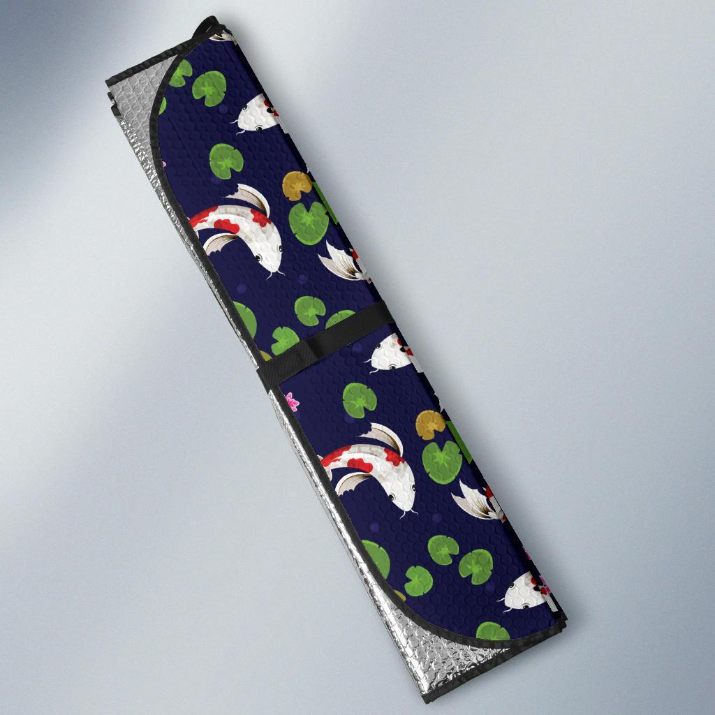 Koi Carp Pattern Design Themed Print Car Sun Shade For Windshield