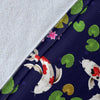 Koi Carp Pattern Design Themed Print Fleece Blanket