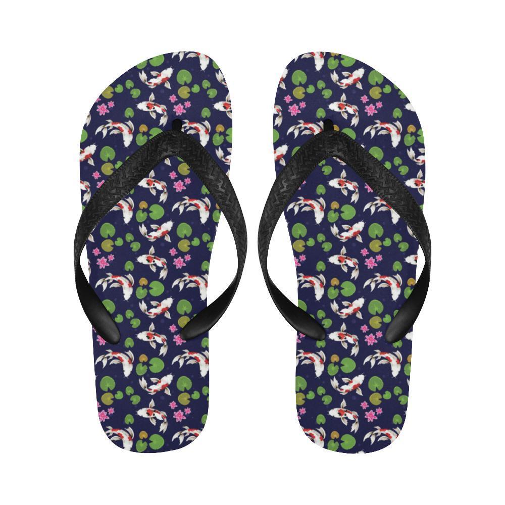 Koi Carp Pattern Design Themed Print Flip Flops-JTAMIGO.COM