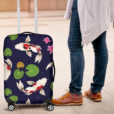 Koi Carp Pattern Design Themed Print Luggage Cover Protector