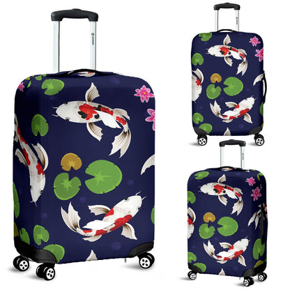 Koi Carp Pattern Design Themed Print Luggage Cover Protector