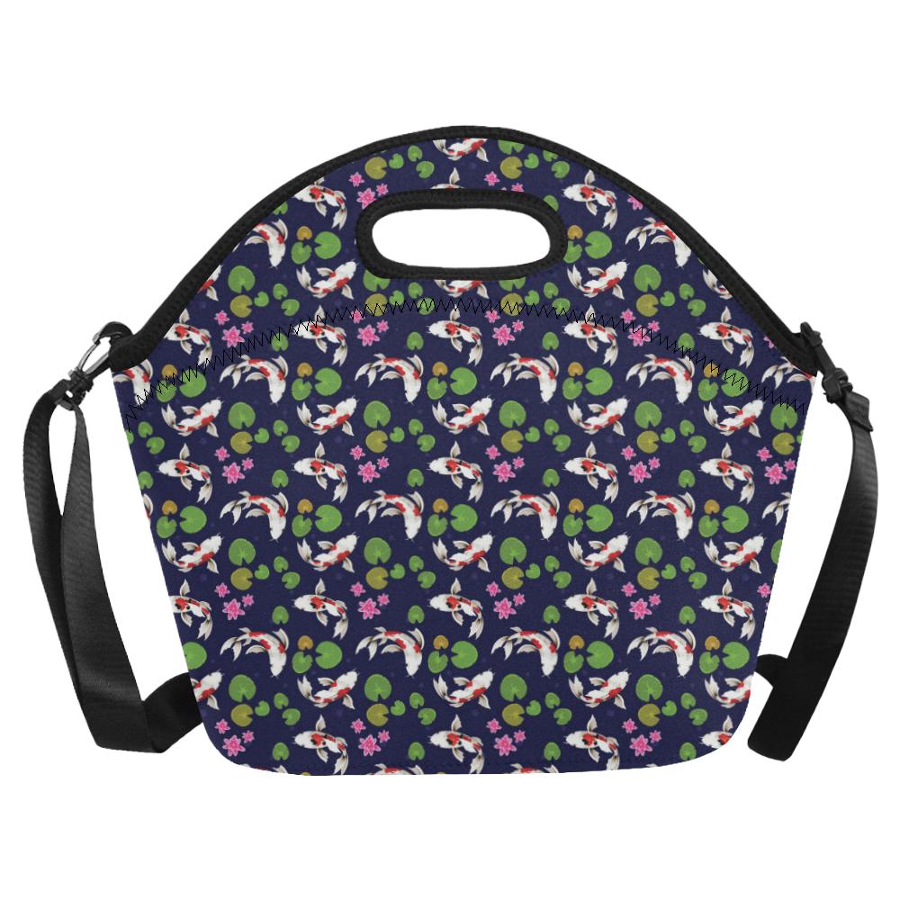 Koi Carp Pattern Design Themed Print Neoprene Lunch Bag (Model 1669)(Large)-JTAMIGO.COM