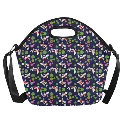 Koi Carp Pattern Design Themed Print Neoprene Lunch Bag (Model 1669)(Large)-JTAMIGO.COM