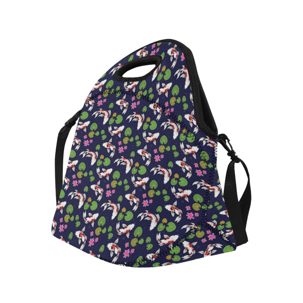 Koi Carp Pattern Design Themed Print Neoprene Lunch Bag (Model 1669)(Large)-JTAMIGO.COM