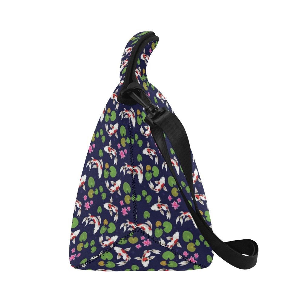 Koi Carp Pattern Design Themed Print Neoprene Lunch Bag (Model 1669)(Large)-JTAMIGO.COM