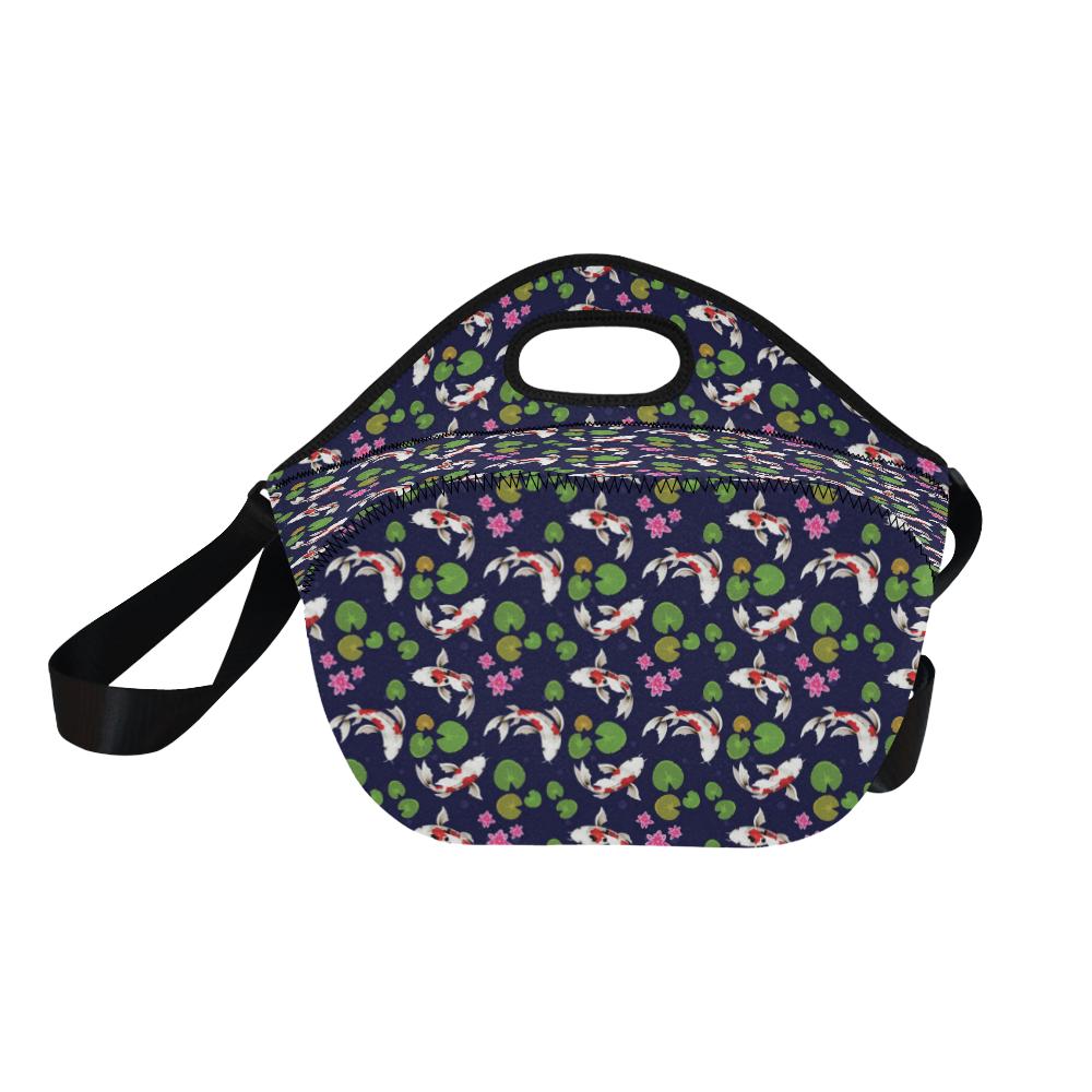 Koi Carp Pattern Design Themed Print Neoprene Lunch Bag (Model 1669)(Large)-JTAMIGO.COM