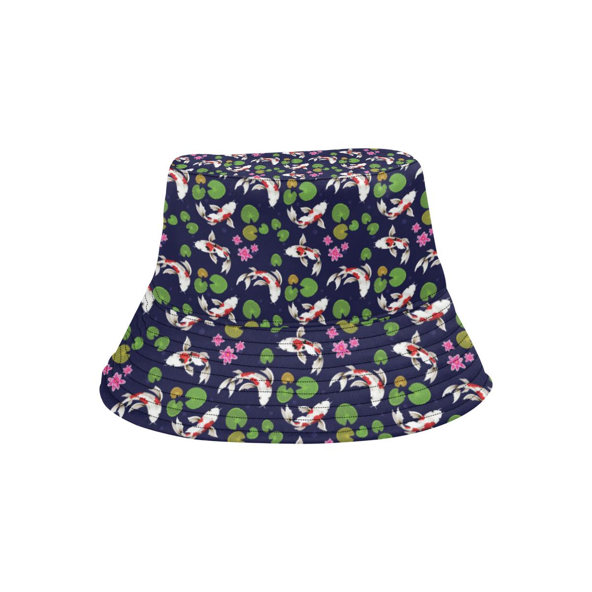 Koi Carp Pattern Design Themed Print Unisex Bucket Hat