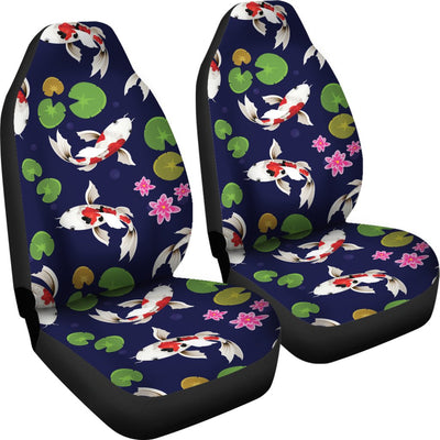 Koi Carp Pattern Design Themed Print Universal Fit Car Seat Covers