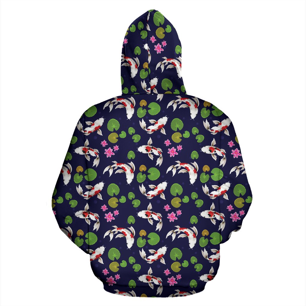 Koi Carp Pattern Design Themed Print Zip Up Hoodie