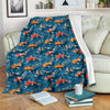 Koi Carp Water Design Themed Print Fleece Blanket