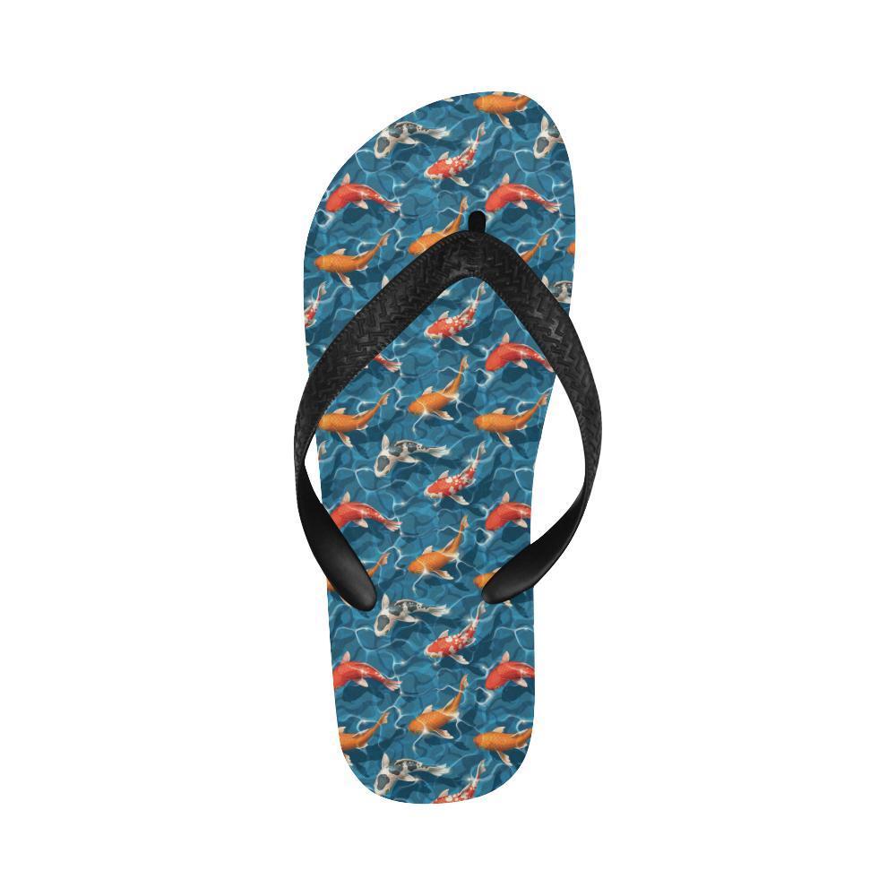 Koi Carp Water Design Themed Print Flip Flops-JTAMIGO.COM
