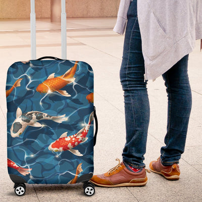 Koi Carp Water Design Themed Print Luggage Cover Protector
