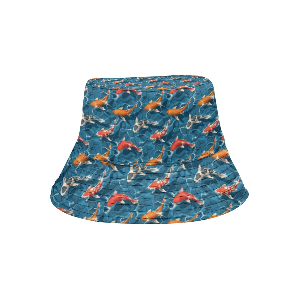 Koi Carp Water Design Themed Print Unisex Bucket Hat