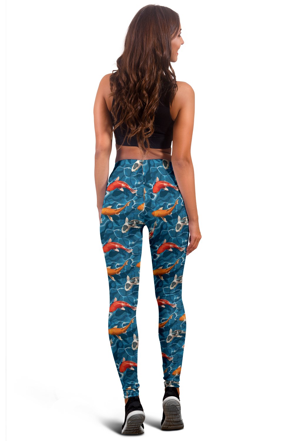 Koi Carp Water Design Themed Print Women Leggings