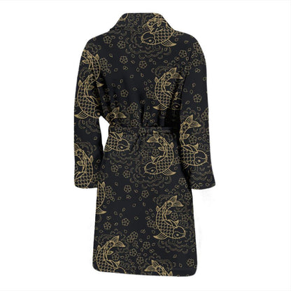 KOI Fish Pattern Print Design 02 Men Bathrobe-JORJUNE.COM