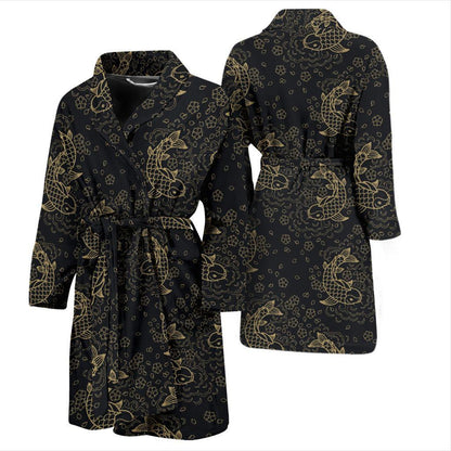 KOI Fish Pattern Print Design 02 Men Bathrobe-JORJUNE.COM