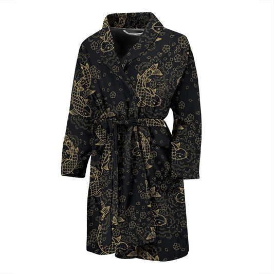 KOI Fish Pattern Print Design 02 Men Bathrobe-JORJUNE.COM