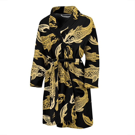 KOI Fish Pattern Print Design 03 Men Bathrobe-JORJUNE.COM