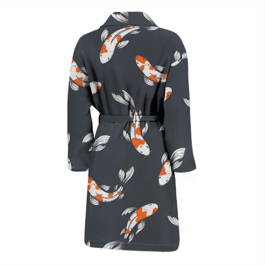 KOI Fish Pattern Print Design 04 Men Bathrobe-JORJUNE.COM