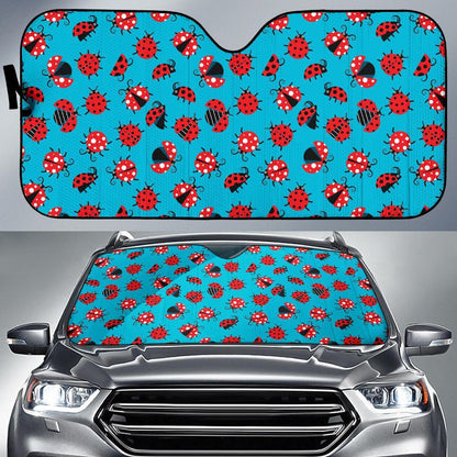 Ladybug Action Print Pattern Car Sun Shade For Windshield