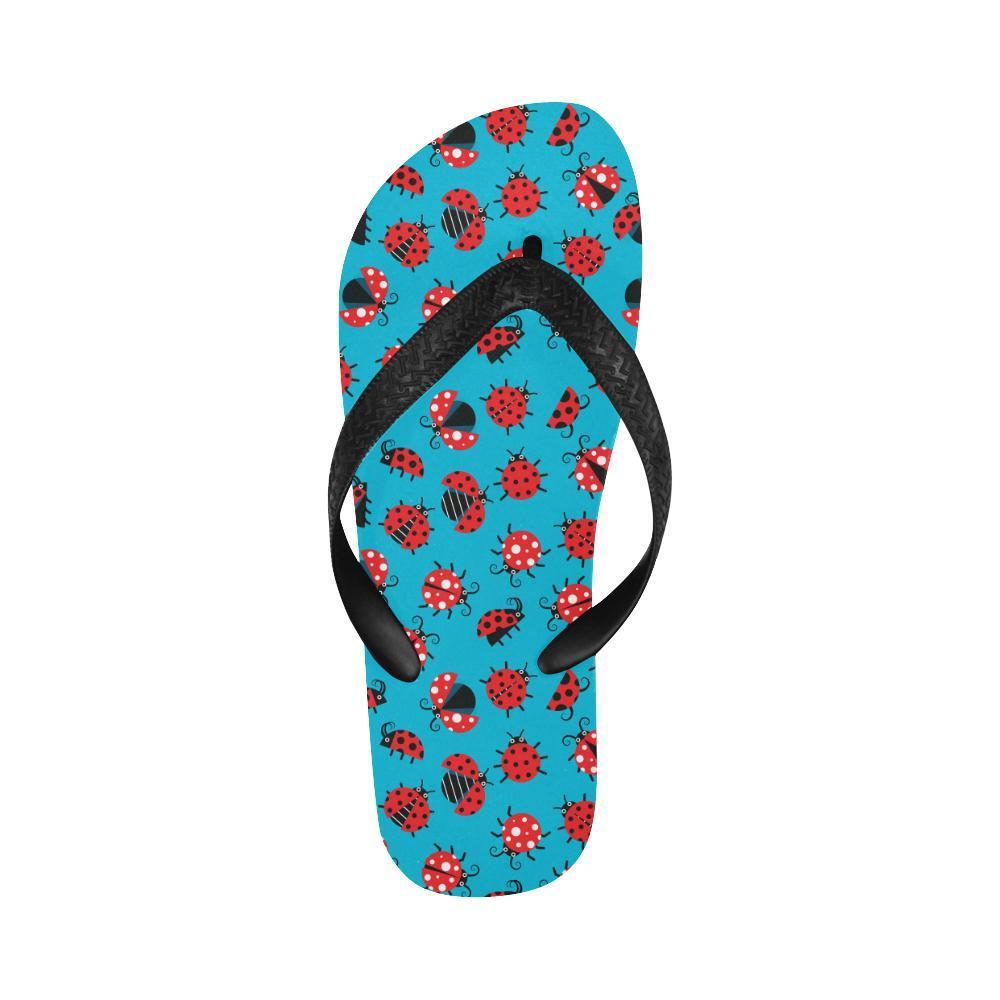 Ladybug Action Print Pattern Flip Flops-JTAMIGO.COM