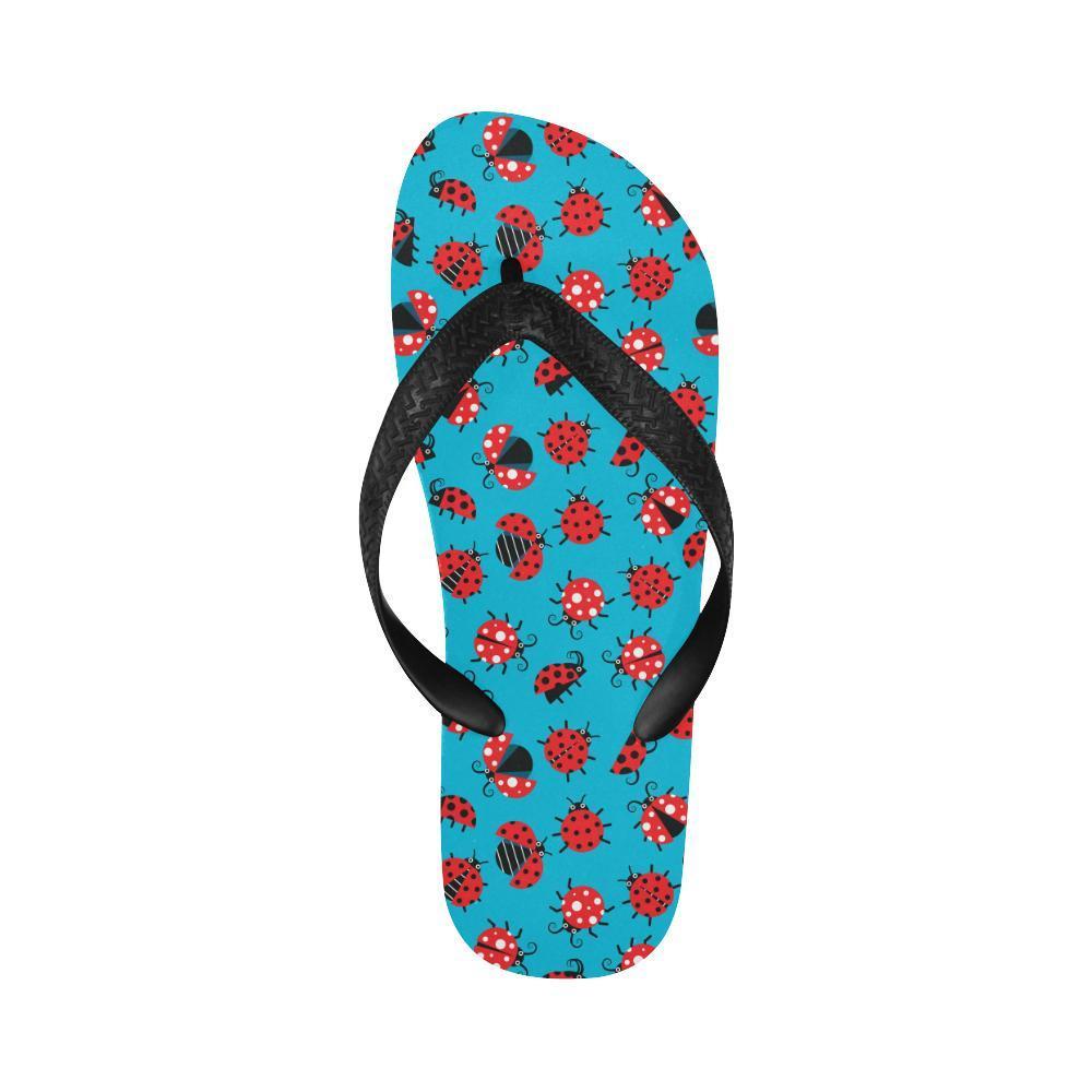 Ladybug Action Print Pattern Flip Flops-JTAMIGO.COM