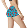 Ladybug Action Print Pattern High Waisted Spandex Shorts-JTAMIGO.COM