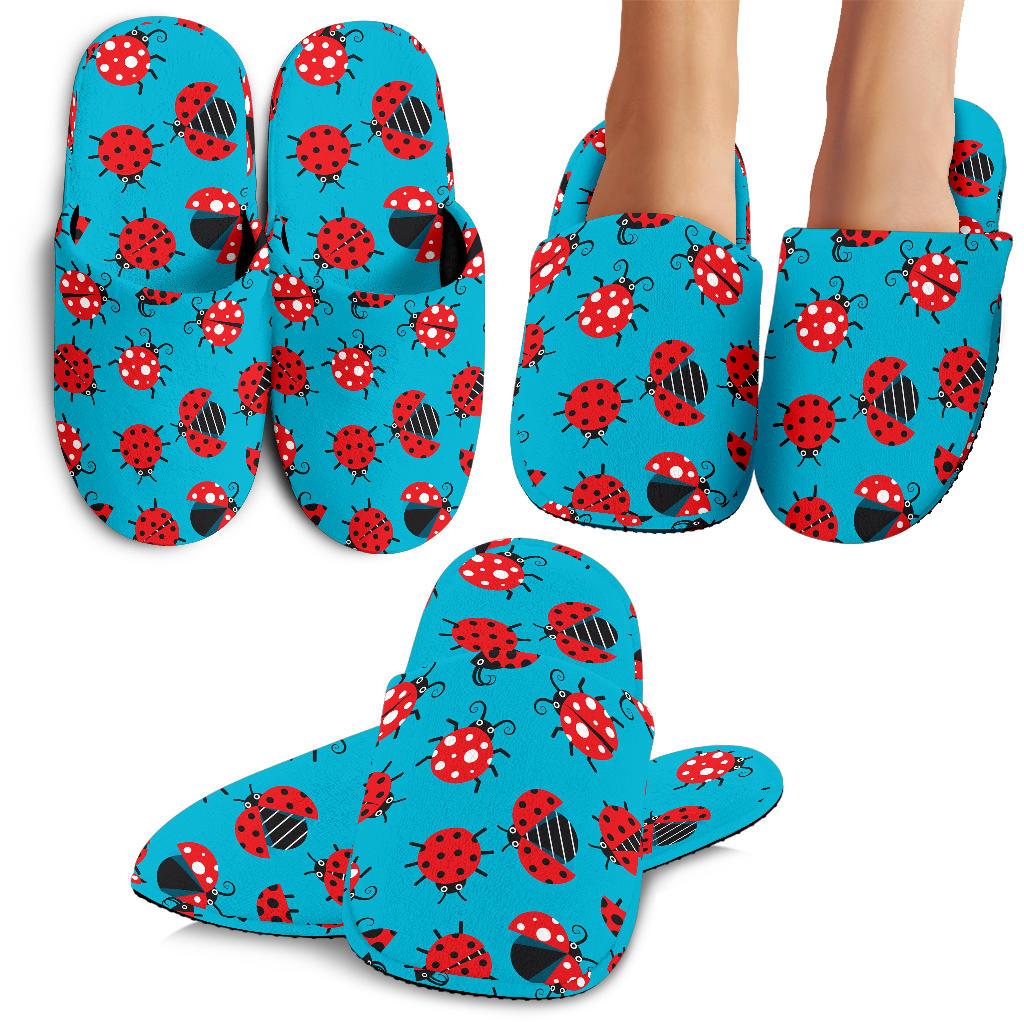 Ladybug Action Print Pattern House Slippers