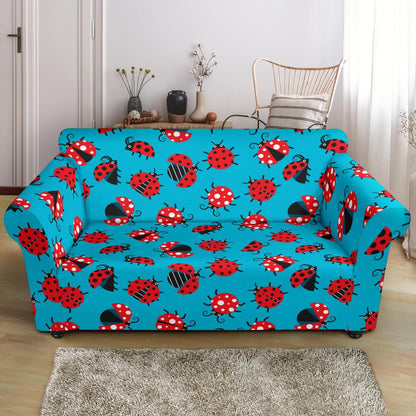 Ladybug Action Print Pattern Loveseat Slipcover-JTAMIGO.COM
