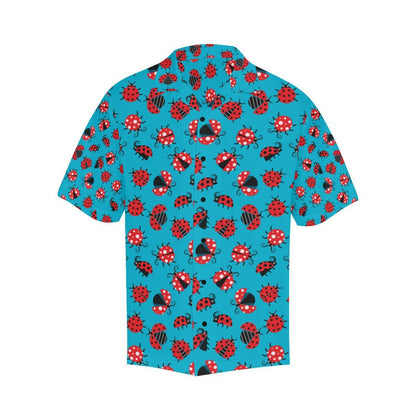 Ladybug Action Print Pattern Men Aloha Hawaiian Shirt