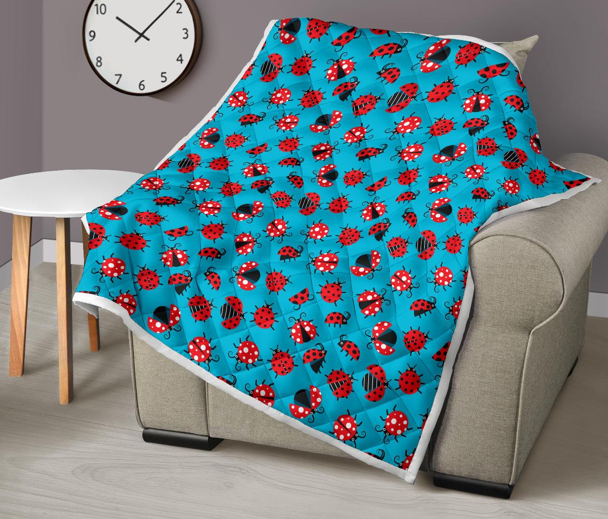 Ladybug Action Print Pattern Premium Quilt-JTAMIGO.COM
