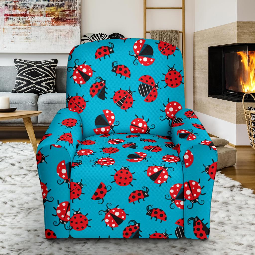 Ladybug Action Print Pattern Single Sofa Slipcover -JTAMIGO.COM