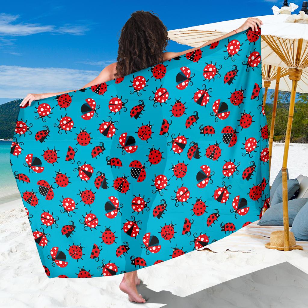 Ladybug Action Print Pattern Sarong Pareo Wrap
