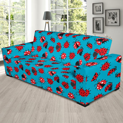 Ladybug Action Print Pattern Sofa Slipcover-JTAMIGO.COM