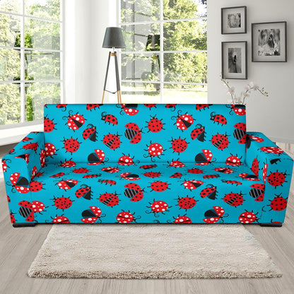 Ladybug Action Print Pattern Sofa Slipcover-JTAMIGO.COM