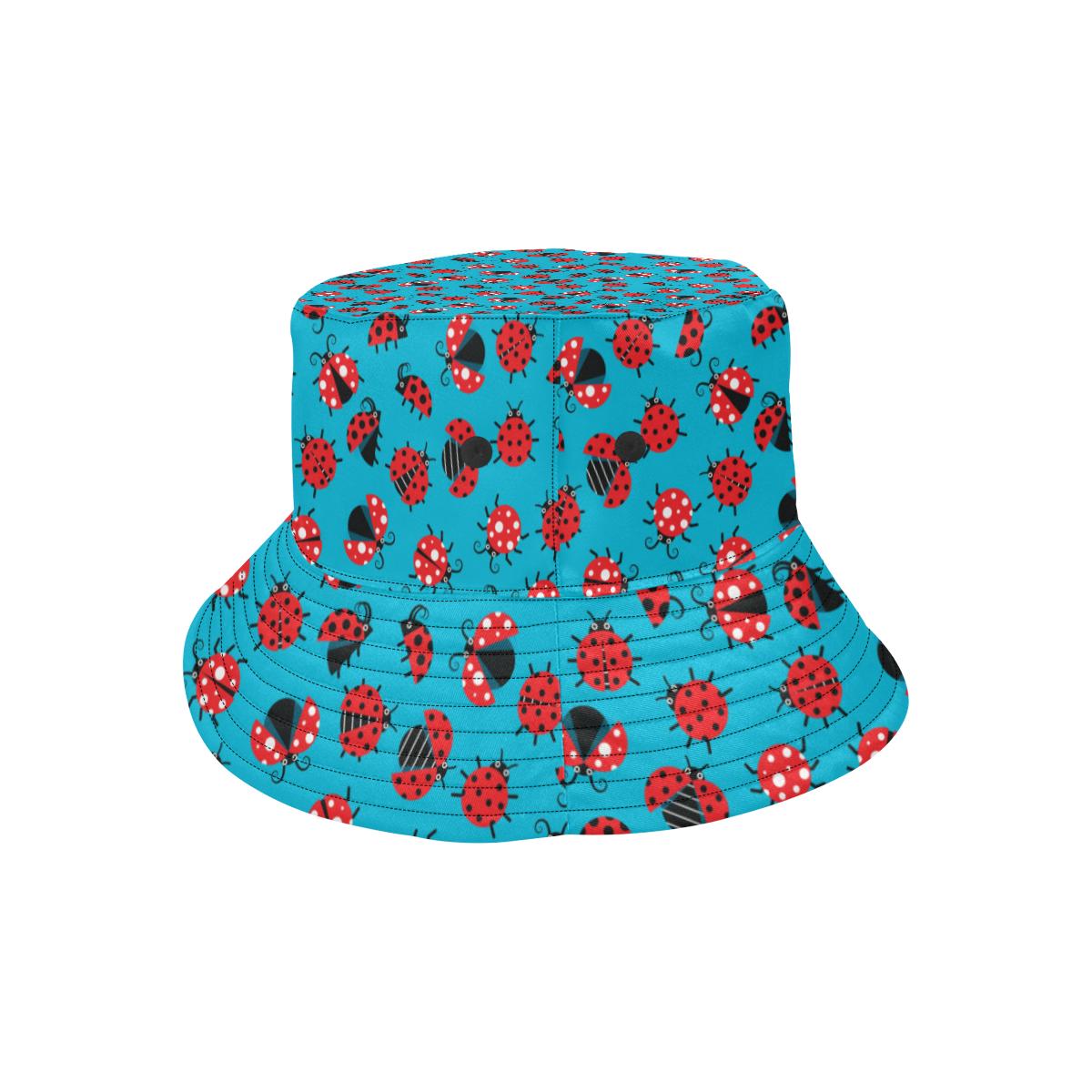 Ladybug Action Print Pattern Unisex Bucket Hat