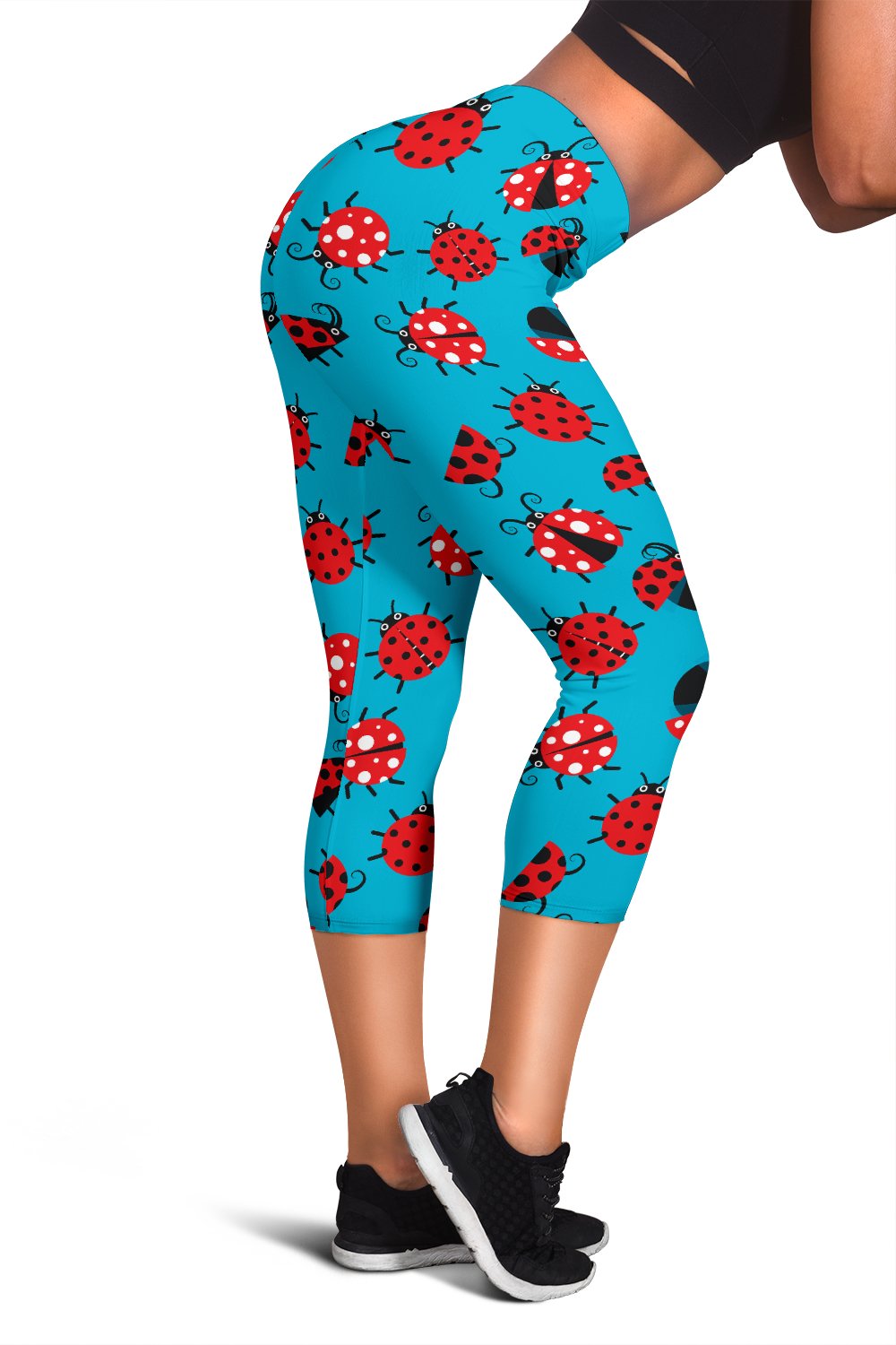 Ladybug Action Print Pattern Women Capris