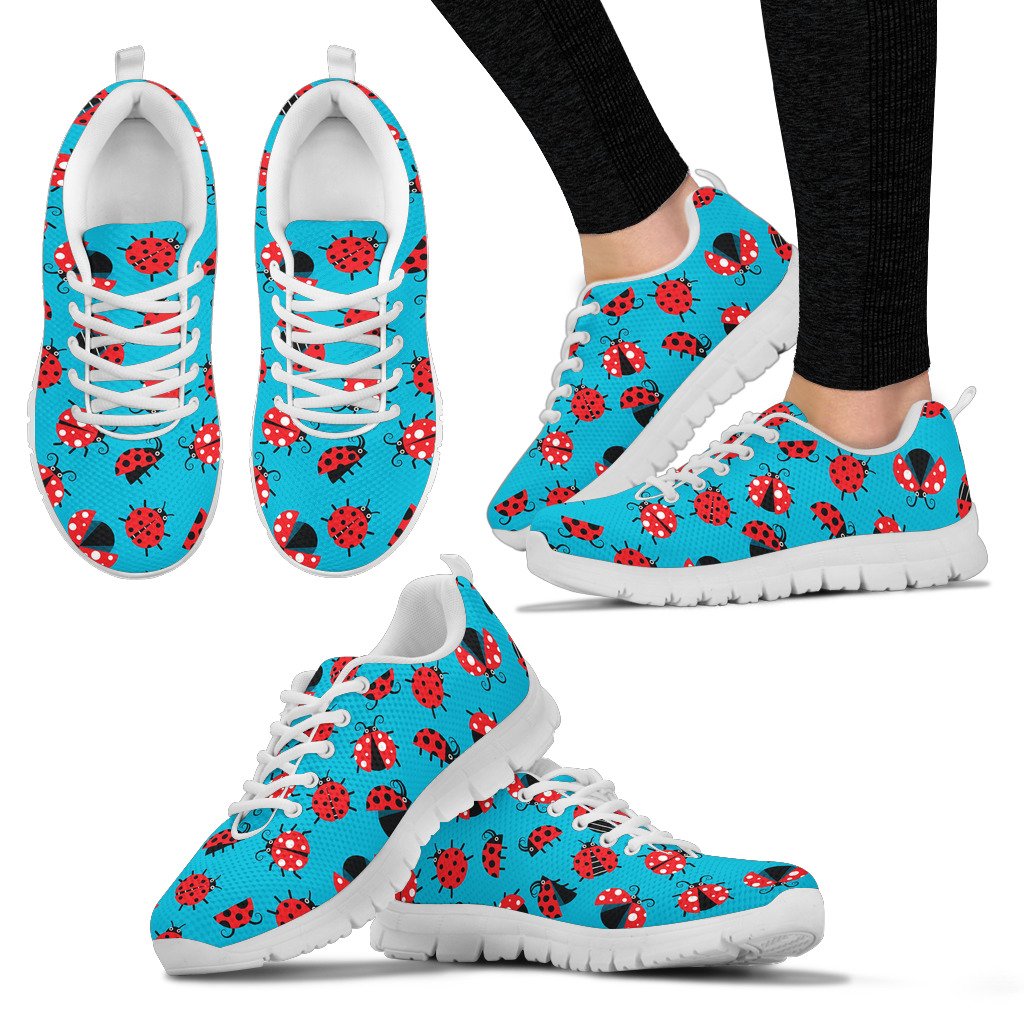 Ladybug Action Print Pattern Women Sneakers Shoes