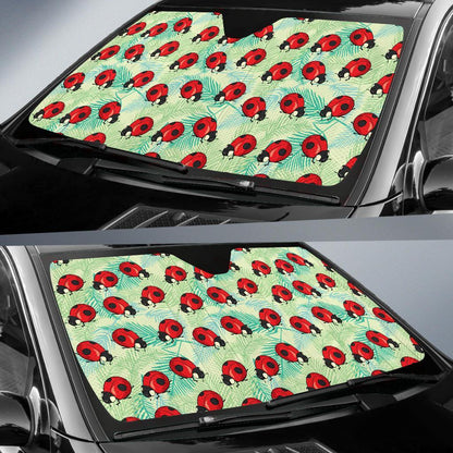 Ladybug Cute Print Pattern Car Sun Shade For Windshield