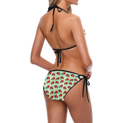 Ladybug Cute Print Pattern Custom Bikini Swimsuit (Model S01)-JTAMIGO.COM