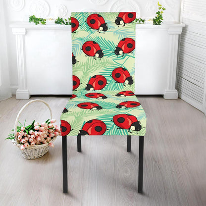 Ladybug Cute Print Pattern Dining Chair Slipcover-JTAMIGO.COM